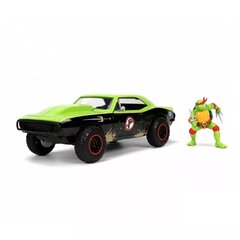 Коллекционная машина с фигуркой Jada Toys Turtles Raphael Chevy Camaro 1:24 цена и информация | Игрушки для мальчиков | 220.lv
