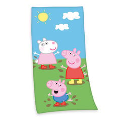 Herding ‘Peppa Pig‘ Velūra vannas dvielis bērniem, 75x150 cm cena un informācija | Dvieļi | 220.lv