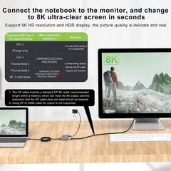 Slēdzis Techly KVM USB-C 2x1 ar DisplayPort 1.4 Video 8K*30Hz cena un informācija | Komutatori (Switch) | 220.lv