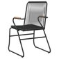 vidaXL dārza krēsli, 4 gab., PVC rotangpalma, 58x59x85,5 cm, melni cena un informācija | Dārza krēsli | 220.lv
