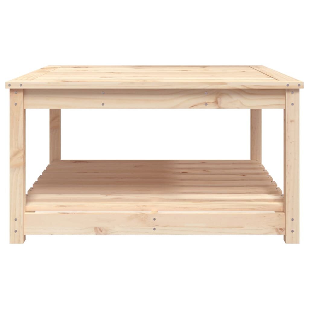 vidaXL dārza galds, 82,5x82,5x45 cm, priedes masīvkoks cena un informācija | Dārza galdi | 220.lv