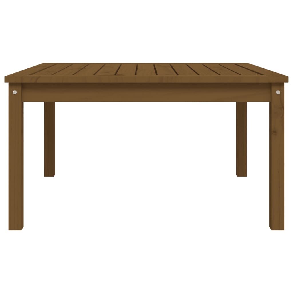 vidaXL dārza galds, medus brūns, 82,5x82,5x45 cm, priedes masīvkoks cena un informācija | Dārza galdi | 220.lv