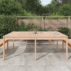 vidaXL dārza galds, 203,5x100x76 cm, priedes masīvkoks cena un informācija | Dārza galdi | 220.lv