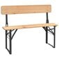 vidaXL 3-daļīgs galda un krēslu komplekts, egles masīvkoks cena un informācija | Dārza mēbeļu komplekti | 220.lv