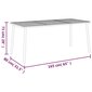 vidaXL dārza galds, antracītpelēks, 165x80x71 cm, tērauds cena un informācija | Dārza galdi | 220.lv