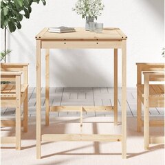 vidaXL dārza galds, 121x82,5x110 cm, priedes masīvkoks цена и информация | Столы для сада | 220.lv