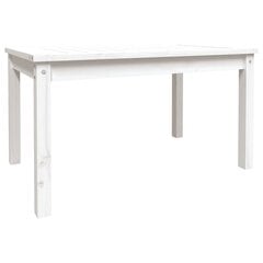 vidaXL dārza galds, 82,5x50,5x45 cm, priedes masīvkoks, balts цена и информация | Столы для сада | 220.lv