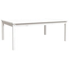 vidaXL dārza galds, balts, 121x82,5x45 cm, priedes masīvkoks cena un informācija | Dārza galdi | 220.lv