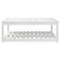 vidaXL dārza galds, balts, 121x82,5x45 cm, priedes masīvkoks цена и информация | Dārza galdi | 220.lv