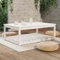 vidaXL dārza galds, balts, 121x82,5x45 cm, priedes masīvkoks цена и информация | Dārza galdi | 220.lv