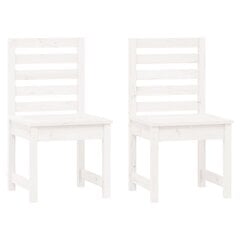 vidaXL dārza krēsli, 2 gab., 40,5x48x91,5 cm, priedes masīvkoks, balti cena un informācija | Dārza krēsli | 220.lv