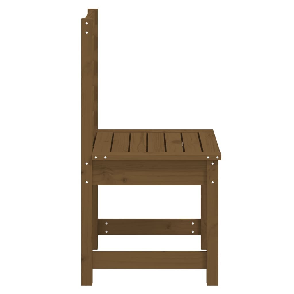 vidaXL dārza krēsli, 2 gb., brūni, 40,5x48x91,5 cm, priedes masīvkoks цена и информация | Dārza krēsli | 220.lv
