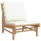 vidaXL dārza krēsli ar krēmbaltiem matračiem, 2 gab., bambuss цена и информация | Dārza krēsli | 220.lv