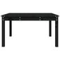 vidaXL dārza galds, 82,5x82,5x45 cm, priedes masīvkoks, melns cena un informācija | Dārza galdi | 220.lv
