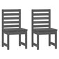 vidaXL dārza krēsli, 2 gb., pelēki, 40,5x48x91,5 cm, priedes masīvkoks cena un informācija | Dārza krēsli | 220.lv