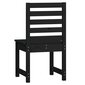 vidaXL dārza krēsli, 2 gab., melni, 40,5x48x91,5 cm, priedes masīvkoks cena un informācija | Dārza krēsli | 220.lv