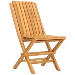 vidaXL saliekami dārza krēsli, 4 gab., 47x47x89 cm, masīvs tīkkoks cena un informācija | Dārza krēsli | 220.lv