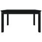 vidaXL dārza galds, melns, 82,5x50,5x45 cm, priedes masīvkoks cena un informācija | Dārza galdi | 220.lv
