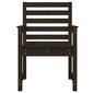 vidaXL dārza krēsli, 2 gab., melni, 60x48x91 cm, priedes masīvkoks cena un informācija | Dārza krēsli | 220.lv