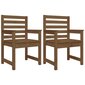 vidaXL dārza krēsli, 2 gb., 60x48x91cm, priedes masīvkoks, brūni цена и информация | Dārza krēsli | 220.lv
