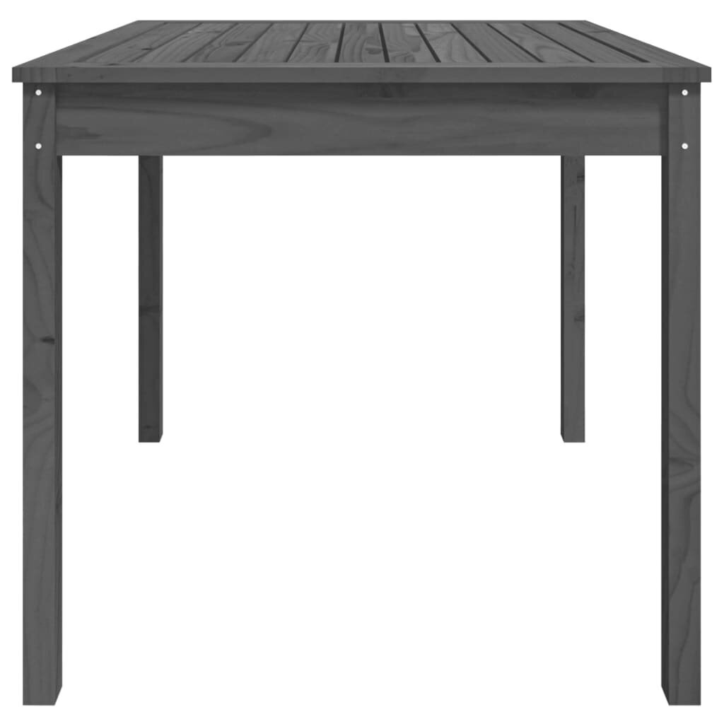 vidaXL dārza galds, pelēks, 82,5x82,5x76 cm, priedes masīvkoks cena un informācija | Dārza galdi | 220.lv