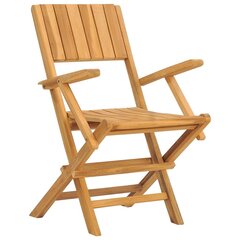 vidaXL saliekami dārza krēsli, 2 gab., 55x61x90 cm, masīvs tīkkoks цена и информация | Садовые стулья, кресла, пуфы | 220.lv