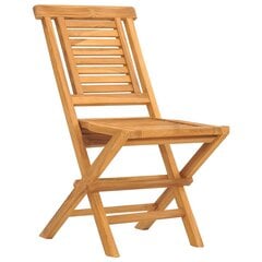 vidaXL saliekami dārza krēsli, 6 gab., 47x63x90 cm, masīvs tīkkoks cena un informācija | Dārza krēsli | 220.lv
