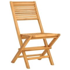 vidaXL saliekami dārza krēsli, 6 gab., 47x62x90 cm, masīvs tīkkoks cena un informācija | Dārza krēsli | 220.lv