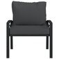 vidaXL dārza krēsls ar pelēkiem matračiem, 68x76x79 cm, tērauds cena un informācija | Dārza krēsli | 220.lv
