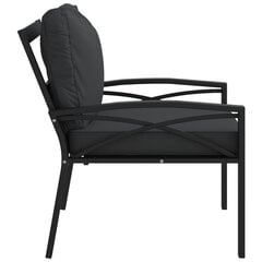 vidaXL dārza krēsls ar pelēkiem matračiem, 68x76x79 cm, tērauds cena un informācija | Dārza krēsli | 220.lv