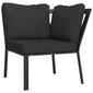 vidaXL dārza krēsls ar pelēkiem matračiem, 76x76x79 cm, tērauds cena un informācija | Dārza krēsli | 220.lv