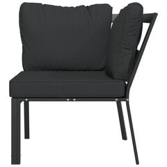 vidaXL dārza krēsls ar pelēkiem matračiem, 76x76x79 cm, tērauds cena un informācija | Dārza krēsli | 220.lv