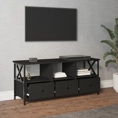 vidaXL TV skapītis, 102x33x45 cm, inženierijas koks, dzelzs, melns cena un informācija | TV galdiņi | 220.lv