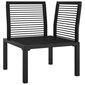 vidaXL dārza stūra krēsls ar matračiem, melns, pelēks, PE rotangpalma cena un informācija | Dārza krēsli | 220.lv