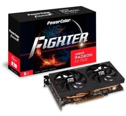 PowerColor Fighter AMD Radeon RX 7600 (RX 7600 8G-F) цена и информация | Видеокарты (GPU) | 220.lv