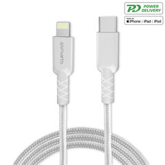 USB-C ātras uzlādes RapidCord 30.W 1,5 m ar PD un baltu *MFi sertificēts, balts cena un informācija | Savienotājkabeļi | 220.lv