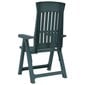 vidaXL dārza nolaižamie krēsli, 2 gab., zaļš, PP цена и информация | Dārza krēsli | 220.lv