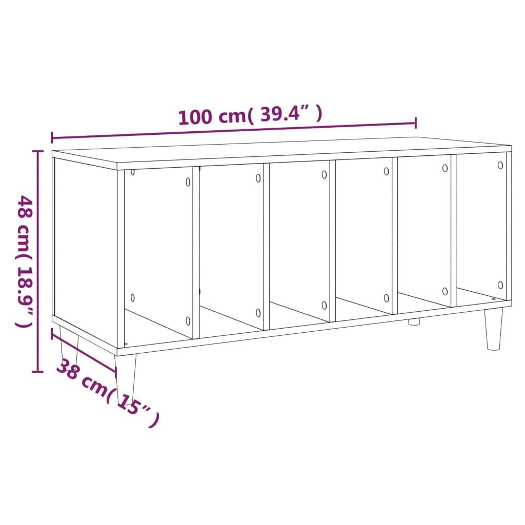 vidaXL skapītis, 100x38x48 cm, inženierijas koks, balts цена и информация | Skapji | 220.lv