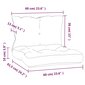 vidaXL palešu dīvānu matrači, 2 gab., audums ar lapu apdruku цена и информация | Krēslu paliktņi | 220.lv