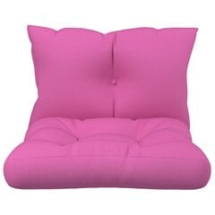 vidaXL palešu dīvānu matrači, 2 gab., rozā audums cena un informācija | Krēslu paliktņi | 220.lv