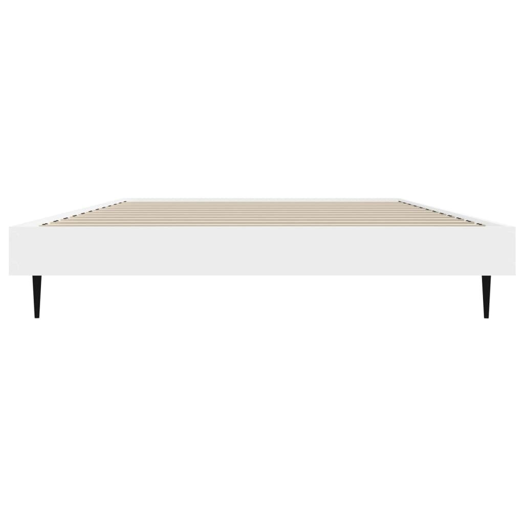 vidaXL gultas rāmis, balts, 90x190 cm, inženierijas koks cena un informācija | Gultas | 220.lv