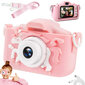 Bērnu digitālais fotoaparāts, rozā cena un informācija | Digitālās fotokameras | 220.lv