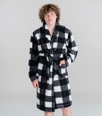Мужской халат Cocoon 584003 01, серый/белый 584003*01-XL цена и информация | Мужские халаты, пижамы | 220.lv