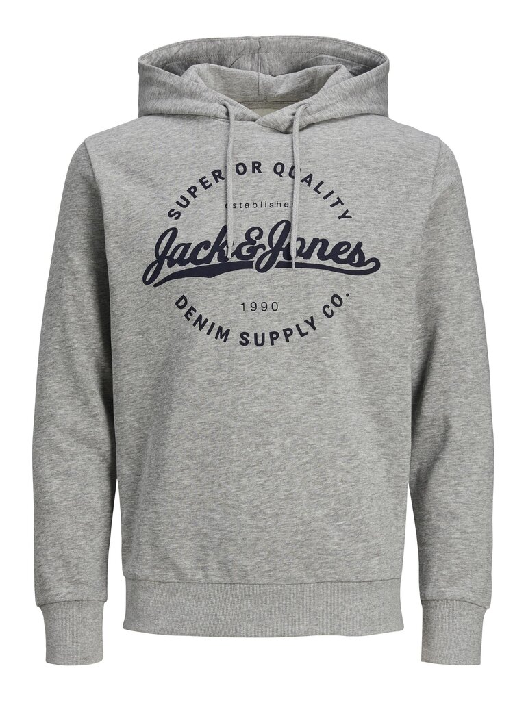 Jack & Jones vīriešu sporta krekls 12236185*01, gaiši pelēks 5715426226303 cena un informācija | Vīriešu jakas | 220.lv