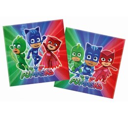 Papīra salvetes Varoņi Maskās "PJ Masks" , 33x33 cm, 40 gab. cena un informācija | Vienreizējie trauki | 220.lv