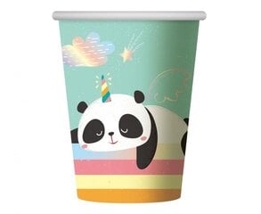 Papīra glāzītes Sapņojošā Panda, 266 ml, 24 gab. cena un informācija | Vienreizējie trauki | 220.lv