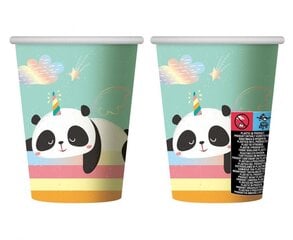 Papīra glāzītes Sapņojošā Panda, 266 ml, 24 gab. cena un informācija | Vienreizējie trauki | 220.lv