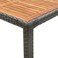 vidaXL dārza galds, pelēks, 250x100x75 cm, polietilēna rotangpalma cena un informācija | Dārza galdi | 220.lv