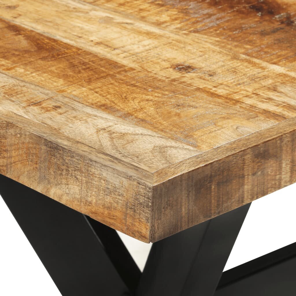 vidaXL virtuves galds, 140x70x75 cm, neapstrādāts mango masīvkoks cena un informācija | Virtuves galdi, ēdamgaldi | 220.lv