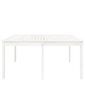 vidaXL dārza galds, balts, 159,5x82,5x76 cm, priedes masīvkoks cena un informācija | Dārza galdi | 220.lv